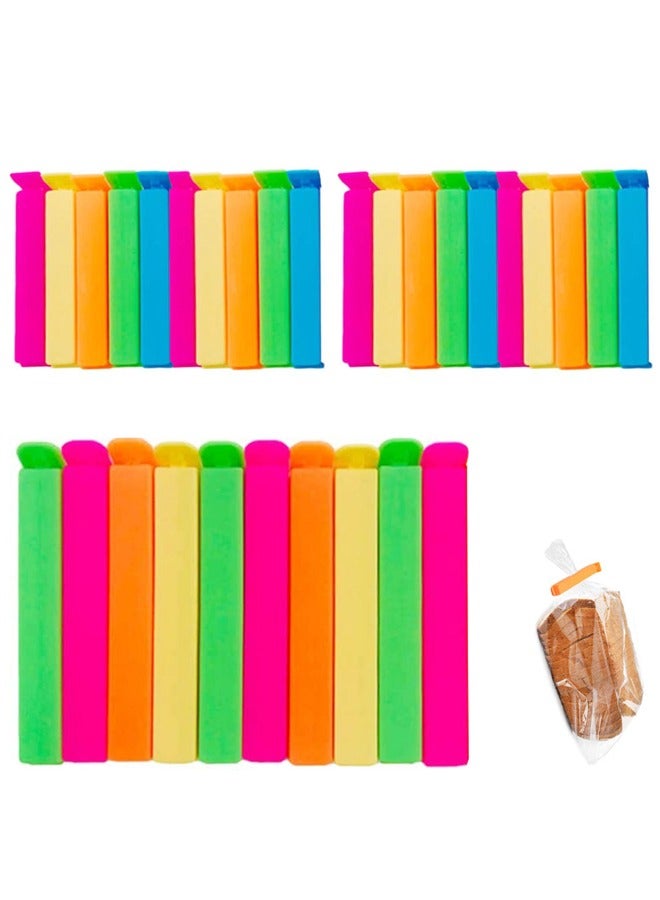 GUSGU Plastic Food Sealing Clips 30 Pcs Colorful Reusable Bag Clamp for Snack Chips Bread Fresh Keeping Kitchen Food Storage and Organization - Image 1