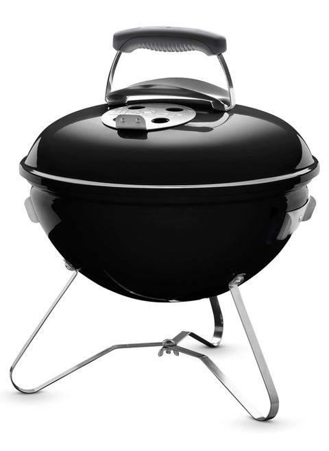 Weber Smokey Joe Premium Compact Size Charcoal Grill with Secure Lid Black