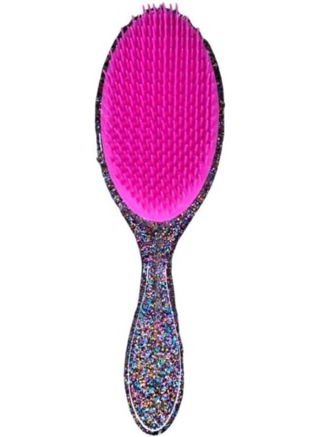 Multi-colored plastic hair brush for scalp massage, hair dyeing and detangling colored hair - Image 3