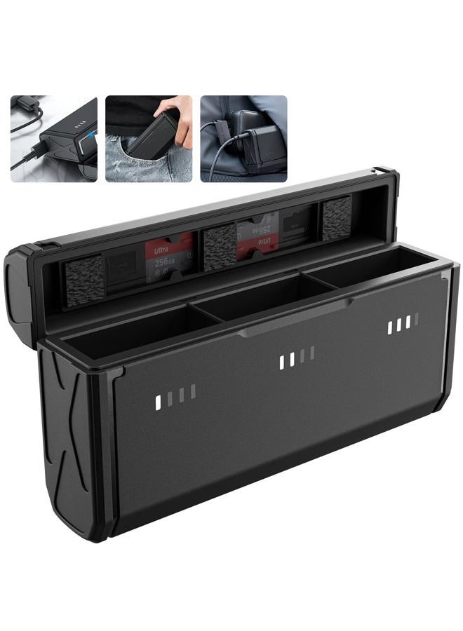 TELESIN شاحن بطارية TELESIN Enduro لجهاز GoPro 12 11 10 9، بحجم جيب مع مؤشر طاقة ذكي ومنفذ شحن جانبي لبطاريات Go Pro Enduro Hero 12 11 10 9 ملحقات الشحن الأصلية - Image 1