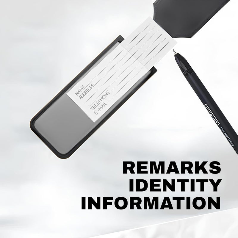 SNDIA 4 حزمة علامات الأمتعة PVC ملصقات الأمتعة للحقائب مع أسماء وعناوين وأرقام هواتف - أزرق - Image 4