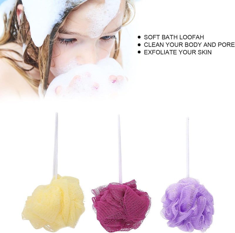 klarako 10pcs Bath Shower Sponge Shower Loofah Ball, Home Travel Portable Body Scrubber Exfoliating Bath Loofah Ball,Shower Essential For Daily Body Wash,Mesh Shower Puff - Image 5