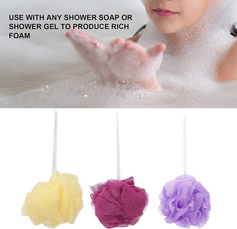 klarako 10pcs Bath Shower Sponge Shower Loofah Ball, Home Travel Portable Body Scrubber Exfoliating Bath Loofah Ball,Shower Essential For Daily Body Wash,Mesh Shower Puff - Image 4