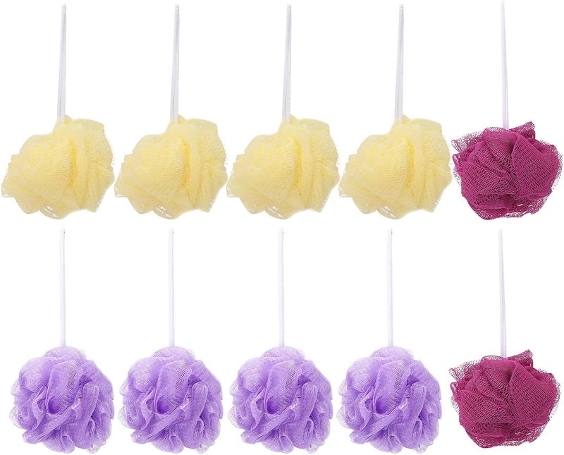 klarako 10pcs Bath Shower Sponge Shower Loofah Ball, Home Travel Portable Body Scrubber Exfoliating Bath Loofah Ball,Shower Essential For Daily Body Wash,Mesh Shower Puff - Image 2