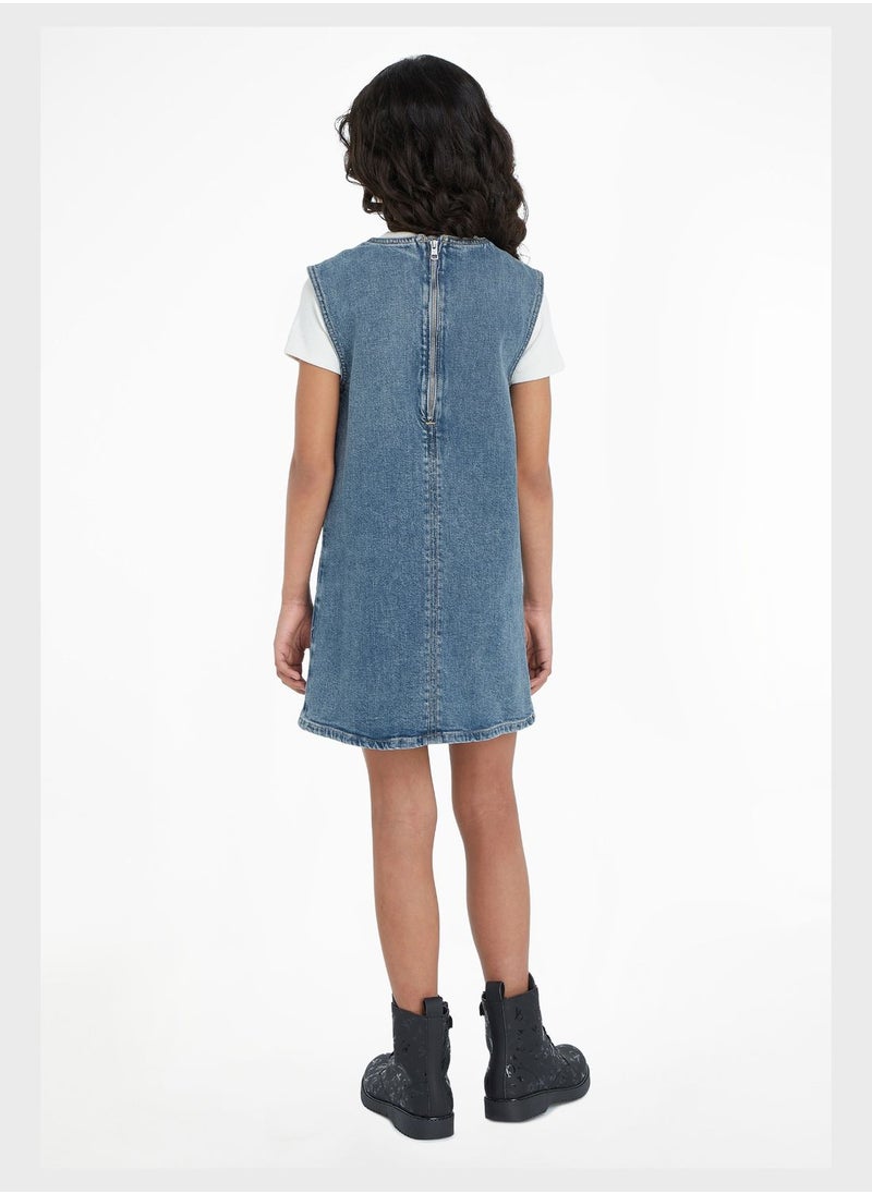 Calvin Klein Jeans - Kids V-Neck Midi Dress - Image 1