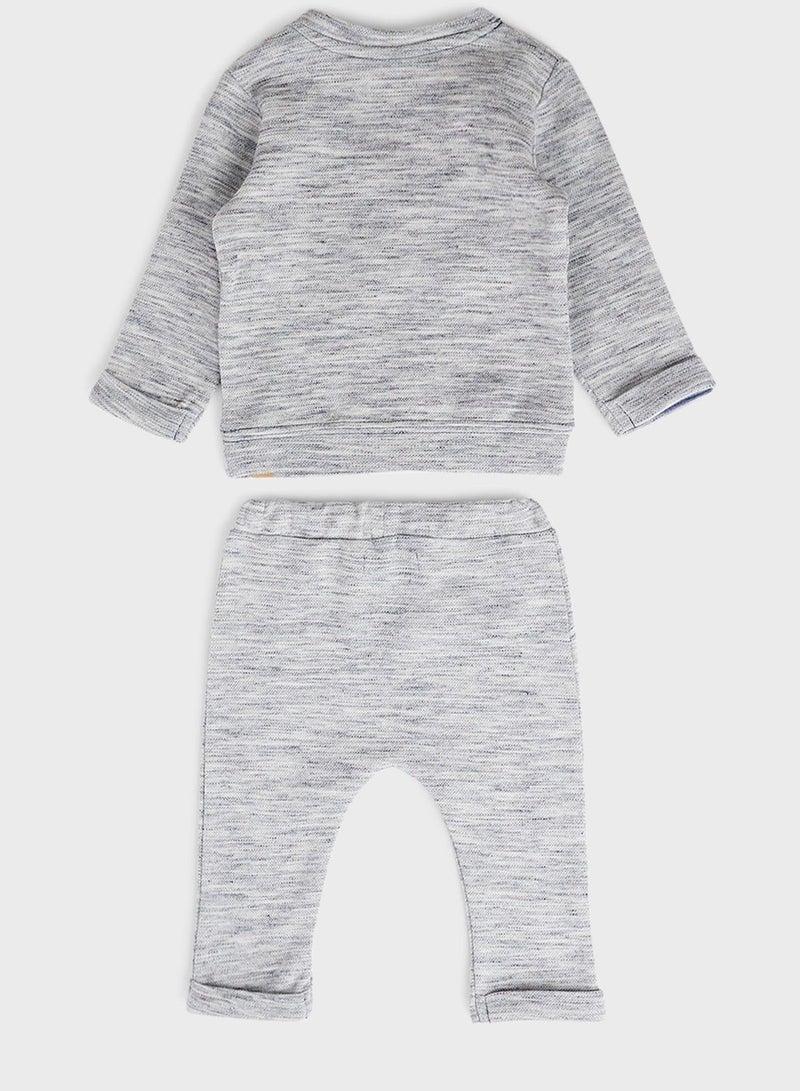 NAME IT Kids Slogan Pants Set - Image 2