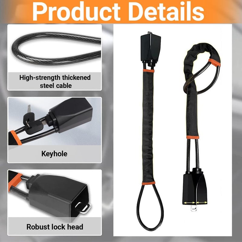 Accessonico Steering Wheel Lock - Anti-Theft Car Security Device with 3 Keys - Image 5