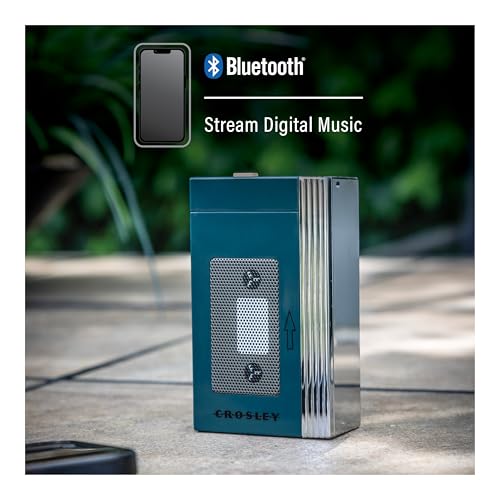 Crosley CR3047A-TL Mini Retro 80's Portable Bluetooth Speaker, Wireless with Microphone, Vintage, Teal - Image 3