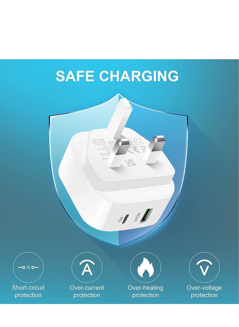 For iPhone 14 14 Pro 14 Pro Max Fast Charging USB-C PD 20W Plug Charger Cable - Image 2