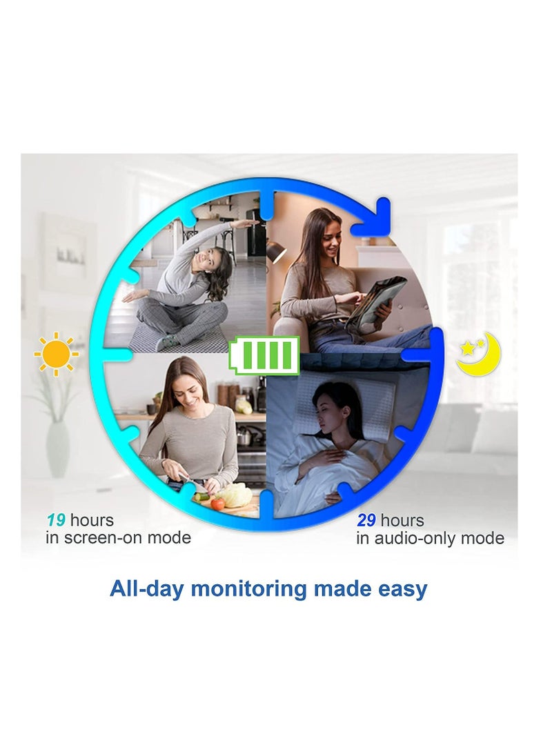 vtech - VM819 Video Baby Monitor with 19Hour Battery Life 1000ft Long Range Auto Night Vision 2.8” Screen, 2 Way Audio Talk Temperature Sensor Power Saving Mode And Lullabies - Image 1