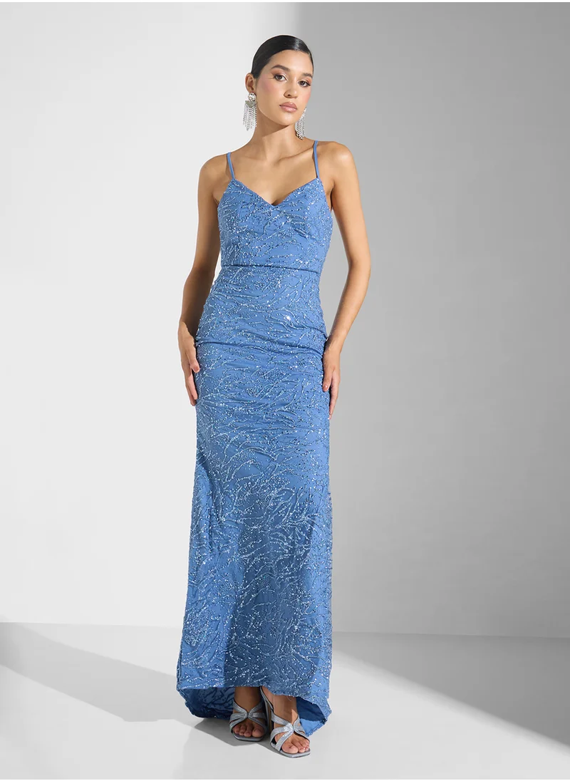 نمشي x Strappy Shimmer  Dress