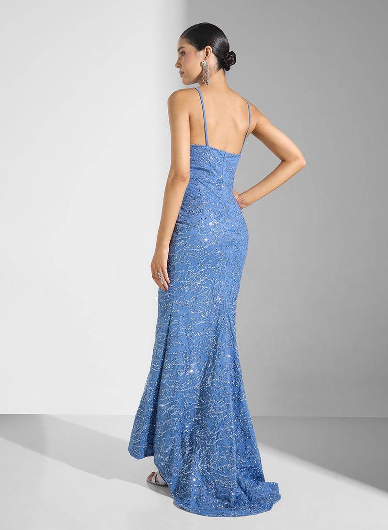 نمشي x فستان لامع بحمالات - Image 2