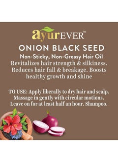 AYUREVER Onion Black Seed Hair Oil - 100 Ml With Red Onion Conditioner 300 Ml Combo  - Image 4