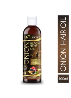 AYUREVER Onion Black Seed Hair Oil - 100 Ml With Red Onion Conditioner 300 Ml Combo  - Image 2