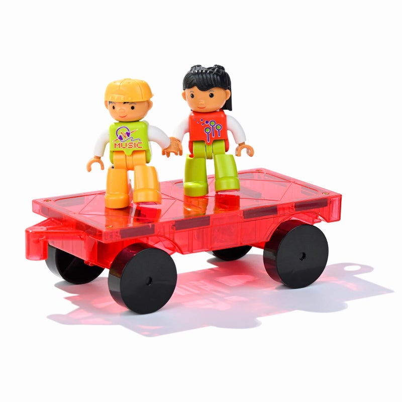 MAGBLOCK 1 Piece Car and 2 Pieces Figures Peoples Set Suitable for Magnetic Blocks Tiles Expand and Enrich Your Magnet Tiles STEM Educational Toys - Image 3