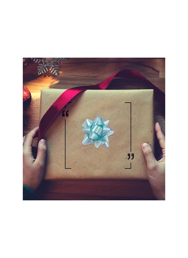 The Bros 100Pcs Pull Bows 2 Inch Star Ribbon Bows Present Pull Bow Gift Wrapping Bows for Christmas Bows Baskets Wine Bottles Gifts Decoration Anniversary Party Mixed Color  - Image 5