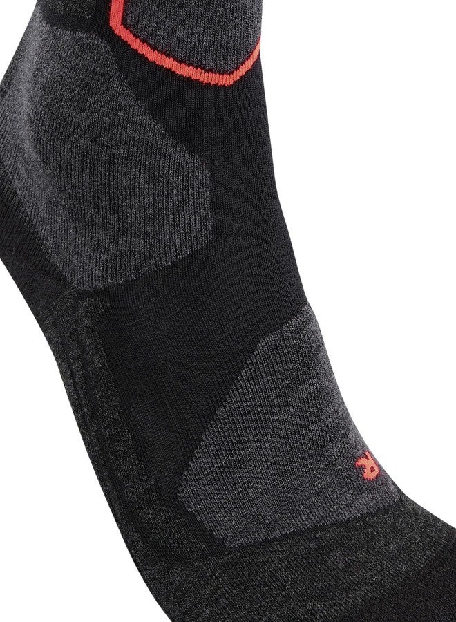 FALKE Womens ST4 Wool Ski Tour Knee High Skiing Socks 1-Pair Black Mix 7-8 - Image 3