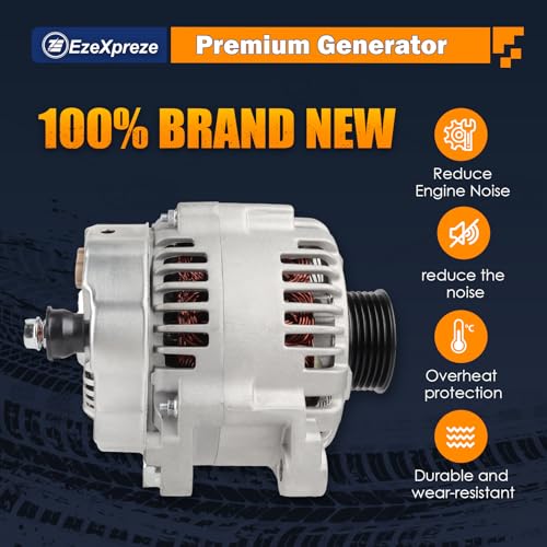 E EZEXPREZE Ezexpreze 11191 New Alternator Replacement For 2006-2012 Kia Hyundai 3.3 3.8L,06-11 Azera,06-10 Santa Fe Sonata, 07-10 Entourage Veracruz, 07-09 Kia Sorento, 06-09 Sedona, 10-11 Borrego, V6 - Image 2