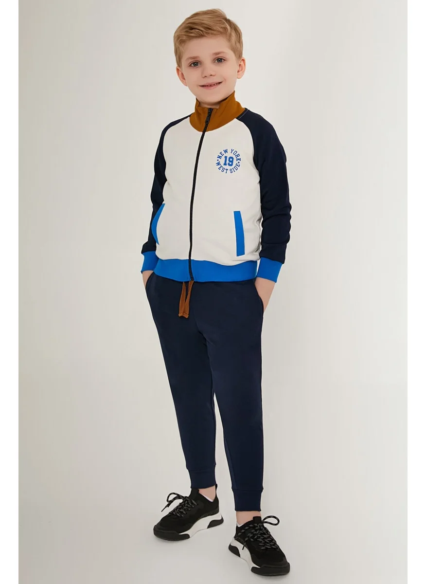 RolyPoly New York White Black Blue Boy's Tracksuit Set