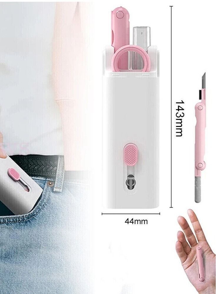 2pack 7 IN 1 Keyboard Cleaning Kit Laptop PC Earphone Cleaner Brush Remover Key Puller - Image 1