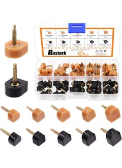 Rustark 30 Pairs High Heel Replacement Tips U Shaped Heel Repair Caps, Shoes Heel Replacement Tips Pin High Heel Repair Tool for Repairing High Heel Shoes 