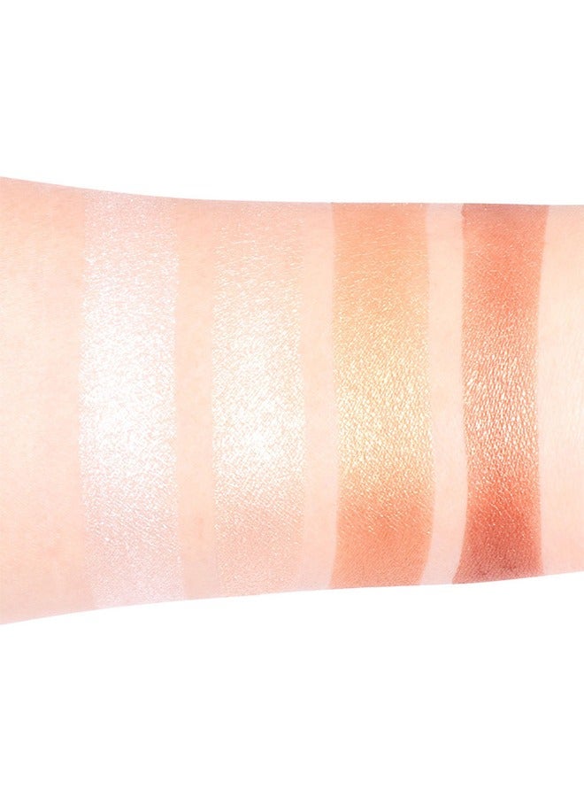 CmaaDu Blush And Highlighter Palette, 4 Colors Metallic Shimmer Shadow Powder, Illuminator Makeup Set For Shading, Highlighting And Defining The Face, Long Lasting Highlighter Makeup - Image 3