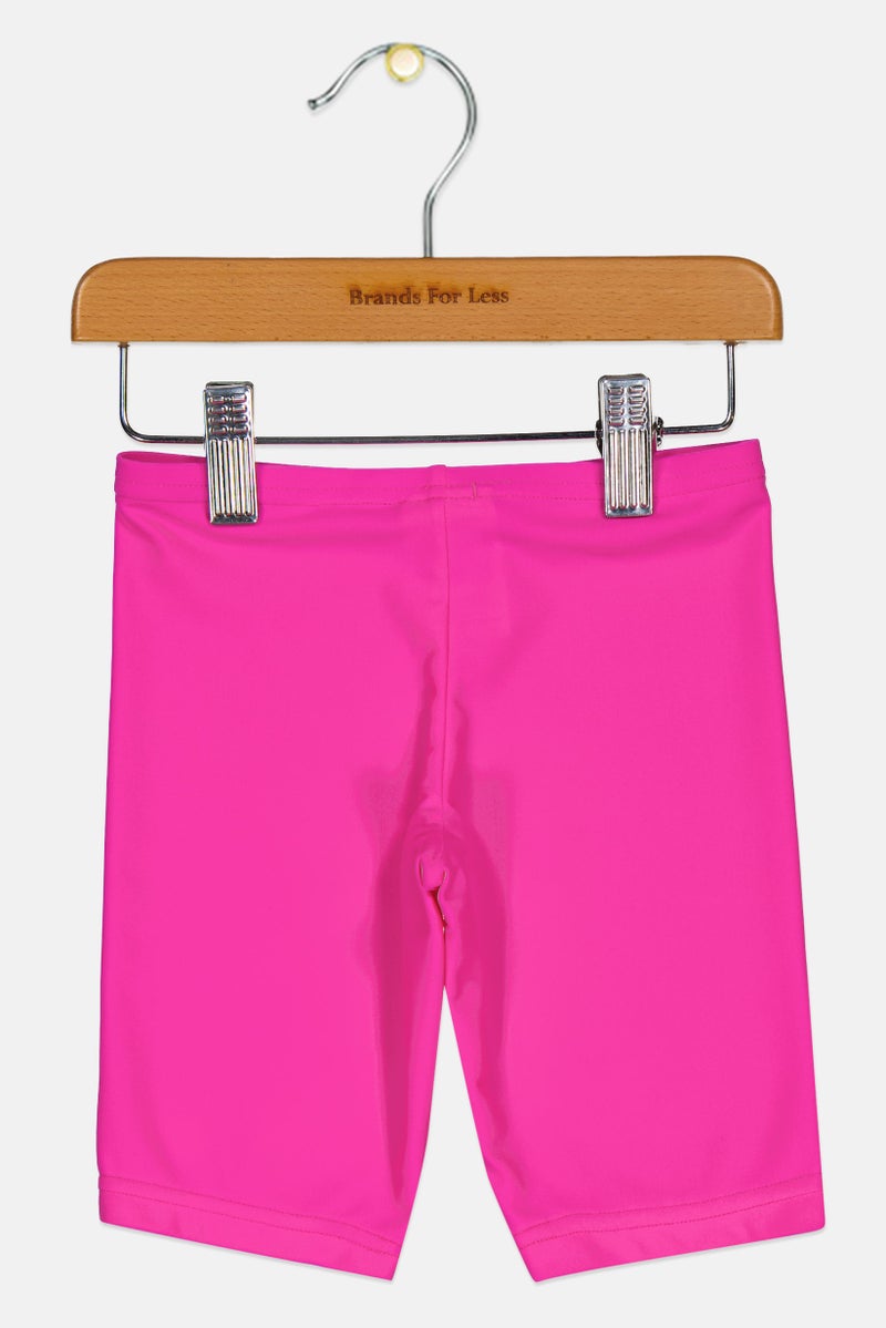 ZOGGS Toddlers Girl Embroidered Logo Shorts, Pink - Image 2