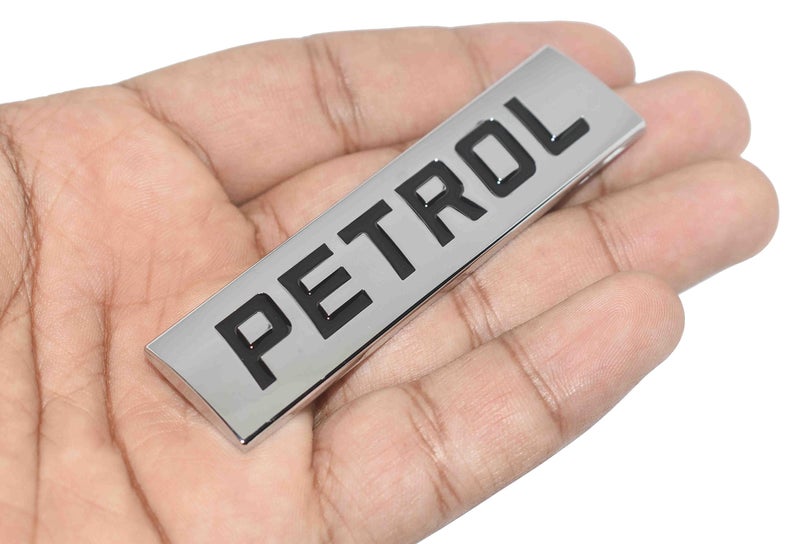 Incognito Petrol Sticker For Car Fuel Tank, Metal (Silver), Self Adhesive - Image 1