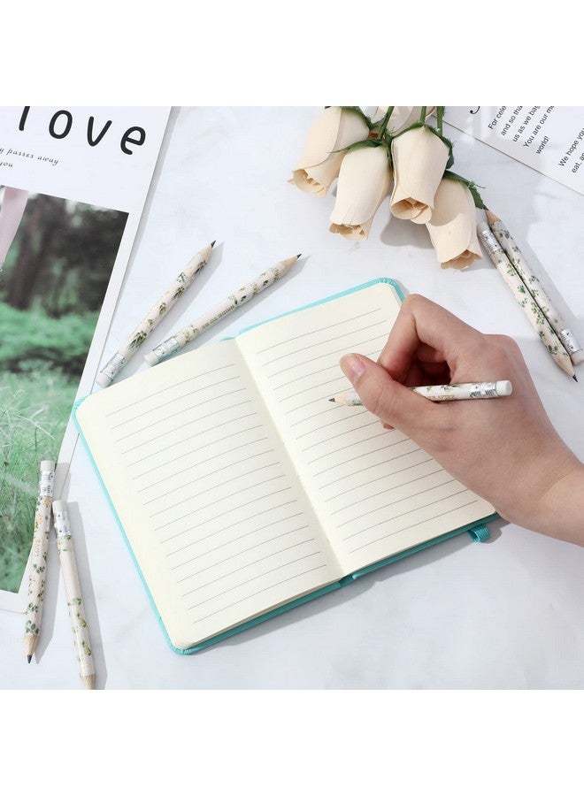 Teling 60 Pcs Bridal Shower Half Pencils Bulk 4 Inch Greenery Wedding Pencils Pre Sharpened Golf Pencils With Eraser Mini Pencils Short Bridal Pencils For Wedding Party Game School Classroom Presents - Image 4