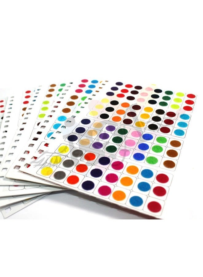 IS4A 960 Multicolored Bollywood Forehead Stickers Adhesive Body Jewelry 10 Page Book of Different Sized Tattoo Bindi Round Dot (Multi-color) - Image 2