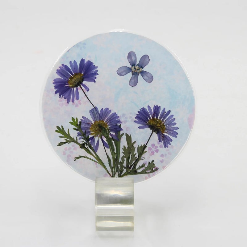 Y&D New Design DIY Real Flower Resin Coasters – Heat-Insulating Cup Mats for Tea Cups, Home & Dining Table Decor - Image 1