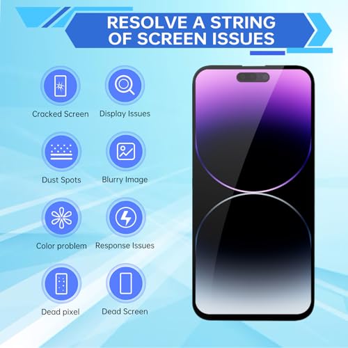 DGSCSMY لاستبدال شاشة آيفون 14 برو ماكس 6.7" LCD عرض رقمي 3D لمسة لاصق مقاوم للماء ملصق مجموعة أدوات إصلاح كاملة A2894 A2651 A2893 A2896 A2895 - Image 4