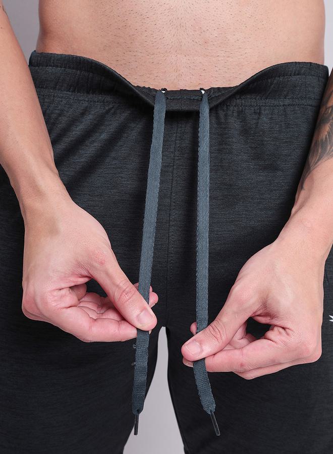 Logo Print Colourblock Melange Shorts by Styli