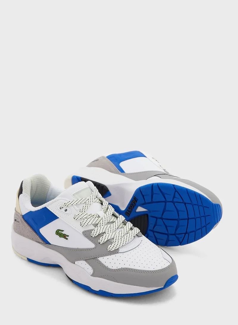 LACOSTE Color Block Lace Up Sneakers