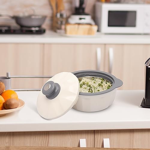 JAYPEE HOTFEAST Inner Stainless Steel Casserole Twin Set of 2, 800ml, BPA Free Insulated casserole Set |Sabji Container |Small Chapati Box |Food Grade Serving Set, White - Image 4