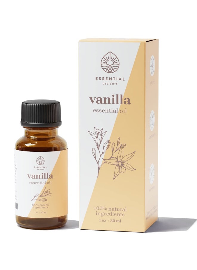 Essential Vanilla Essential Oil by Essential Delights - 100% Pure & Certified (1 oz.) | Pure Grade Distilled Vanilla Essential Oil  - Image 1