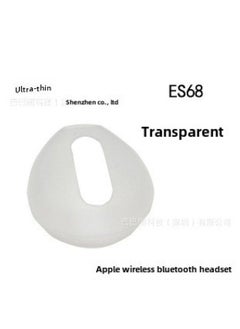 For Airpods Headphone Covers TWS Huawei Xiaomi Rammer Silicone Earbuds Ear Cap Apple Second Generation Headset-Color:Transparent (ultra-thin)-Model:ES32 ES62 ES68