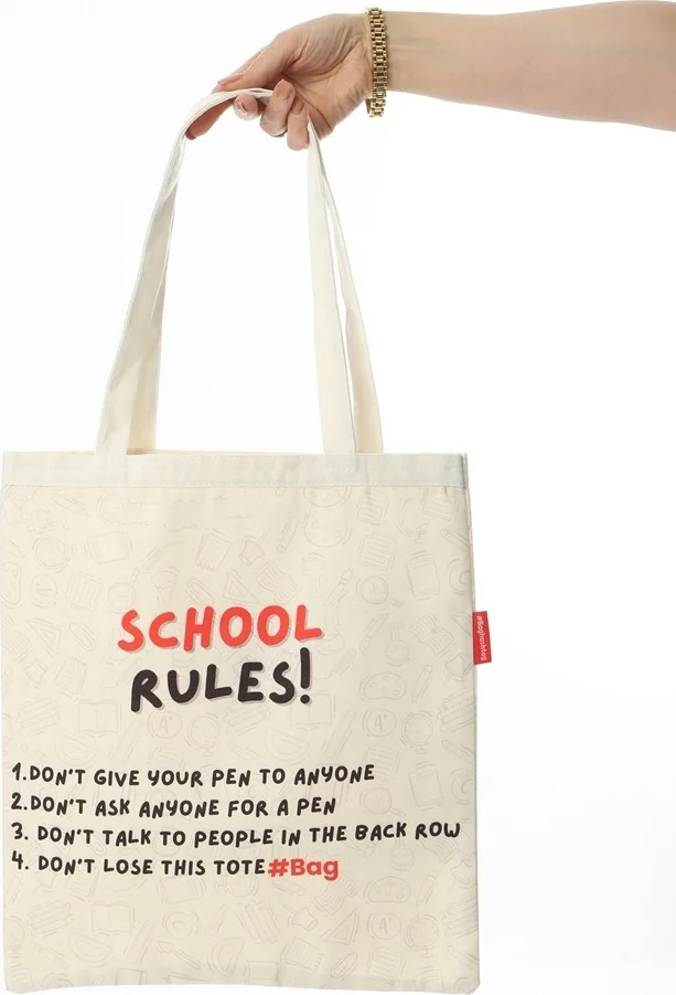 Baghashtag School Rules Printed Cloth Bag