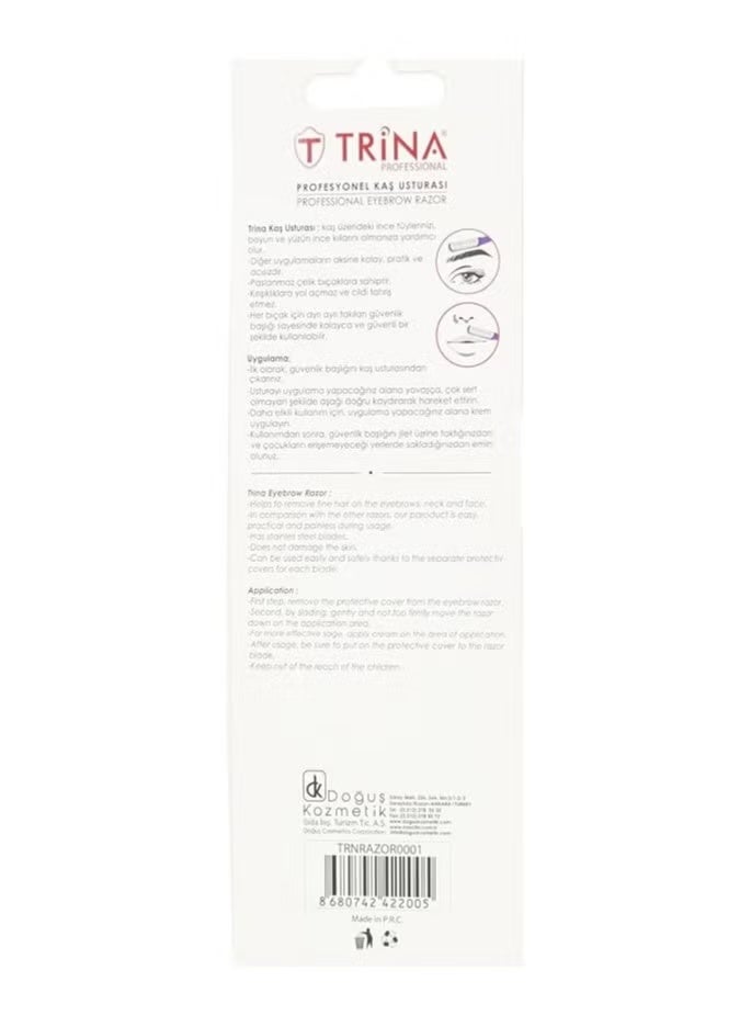 Trina Facial Hair Removal Blades for Women – Gentle & Precise Face Shaving, 2 Pieces - Image 3