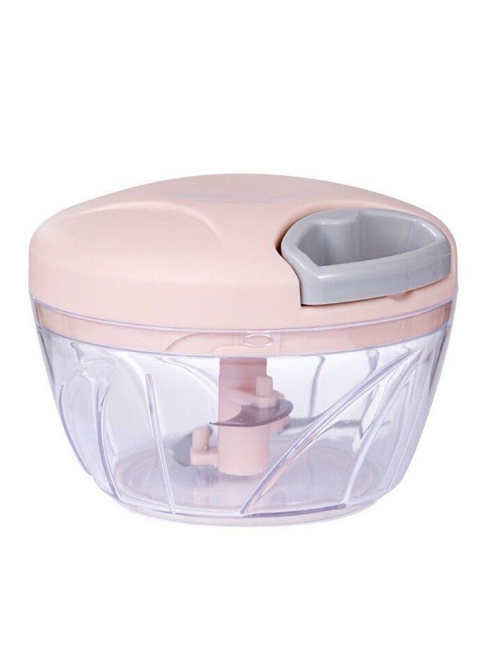 500ML Heavy-Duty 3-in-1 Manual Food Processor | Rotary Meat Grinder Garlic Crusher with Vegetable Chopper | Dishwasher Safe Kitchen Gadget for Meal Prep Cooking
