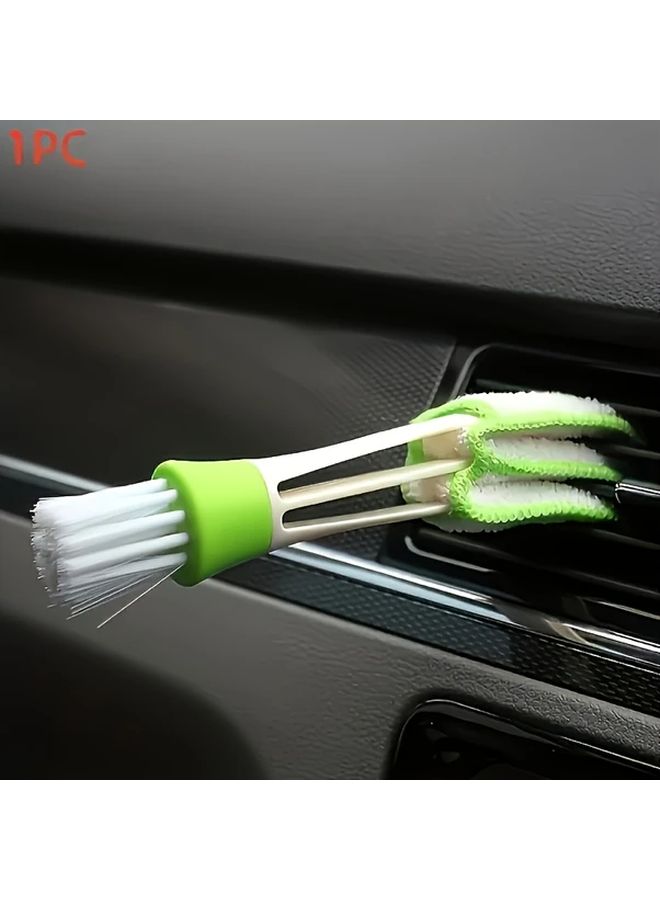 Green 2 in 1 Car Air Vent and Interior Cleaning Brush Multipurpose Dust Removal Tool - Image 4