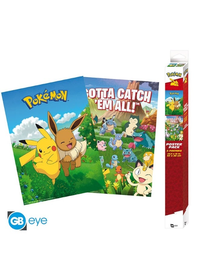 Abysse Corp POKEMON - Set 2 Chibi Posters - Environments (52x38) x4 