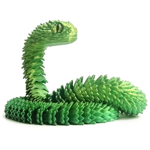 UXBSTM 24in 3D Printed Snake Toys Flexible 3D Printed Animal Fidget ADHD Snake Toys Perfect Desk Pet for Animal Collectors Easter Basket Essentials Easter Basket Stuffers - Image 1