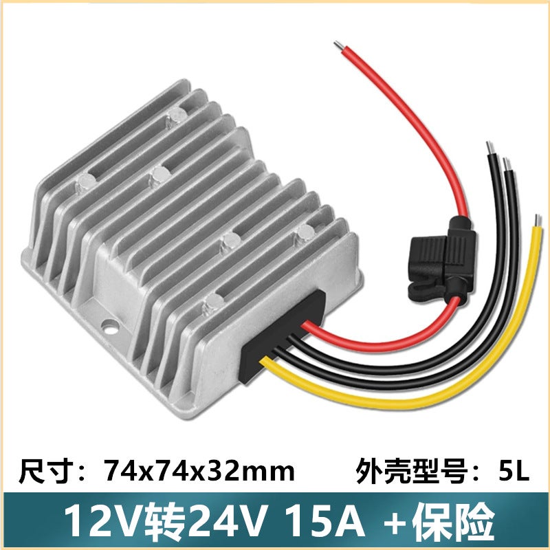 12V To 24V Boost Power Dc-Dc Car Power Converter 12V 24V 15A Boost Module - Image 1