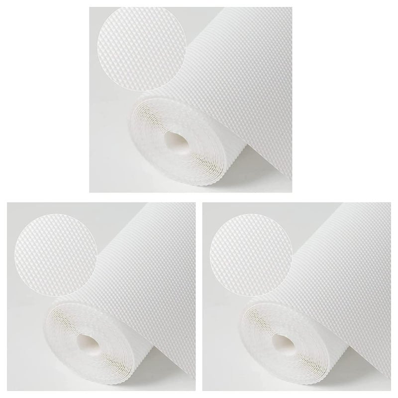 ElastPro (45 cm X 3 m X Pack of 3) FrostyWhiteEVA Food Grade Washable Anti Slip Mat/Sheet for Fridge, Shelf Liner, Table, Kitchen Drawer mat (Diamond Texture, Frosty White) - Image 2