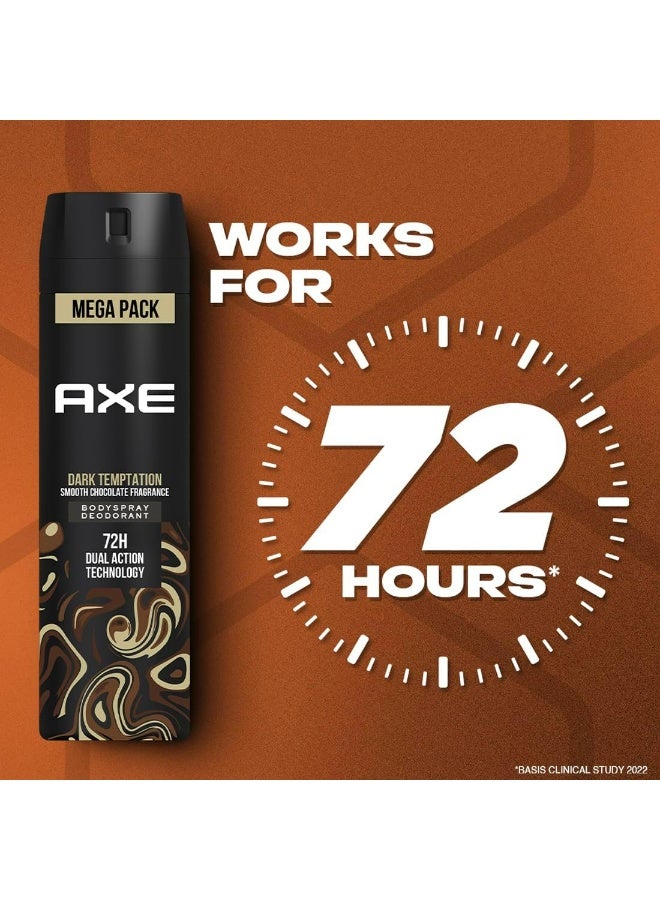 Axe Dark Temptation Smooth Chocolate Fragrance Long Lasting Deodorant Body Spray For Men 215 ML