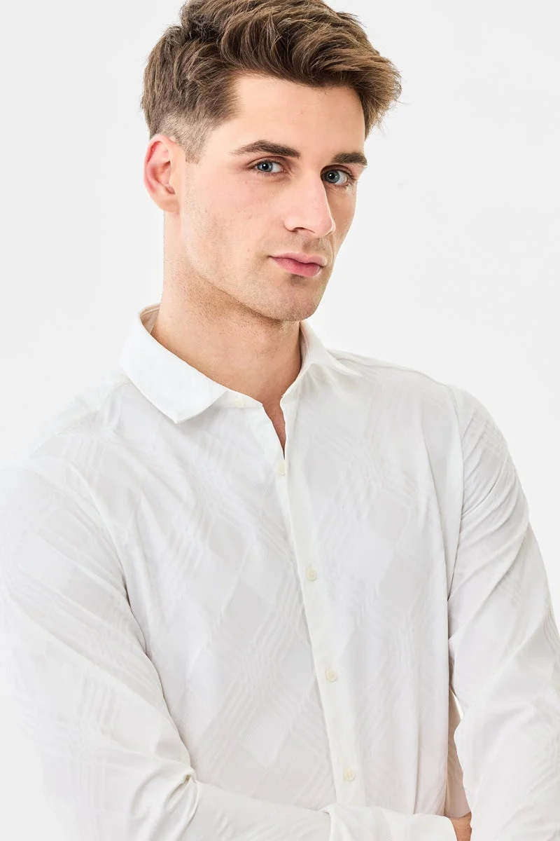 سنيتش Jacquard Slim Fit Shirt