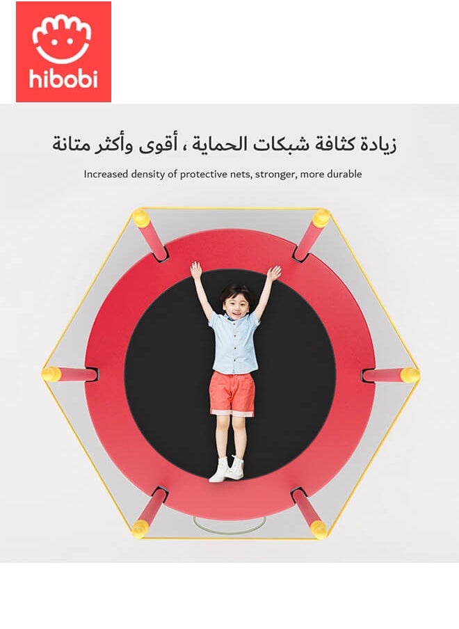 هيبوبي - الأطفال في الأماكن المغلقة في الهواء الطلق الترامبولين ، الترامبولين للأطفال مع شبكة أمان ، الترامبولين القفز وسادة هدية عيد ميلاد للبنين والبنات . - Image 1