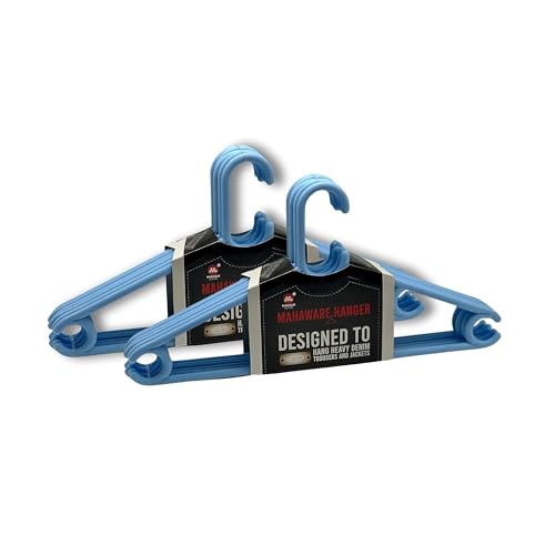 Mahaware Polypropylene Clothes Hangers Pack of 12 | Heavy Duty, Space Saving Hangers for Wardrobe & Almirah Organization | Durable Hangers for Dresses, Shirts & Closet Storage, Mint Granite Blue - Image 1