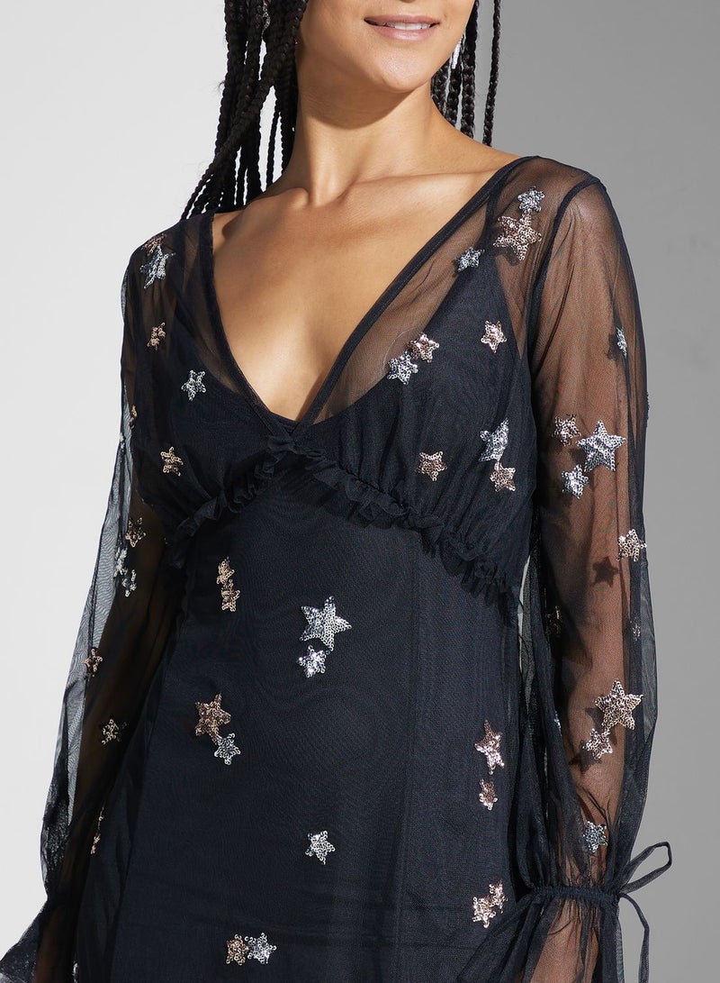 Miss Selfridge Star Embellished Dress - Image 3